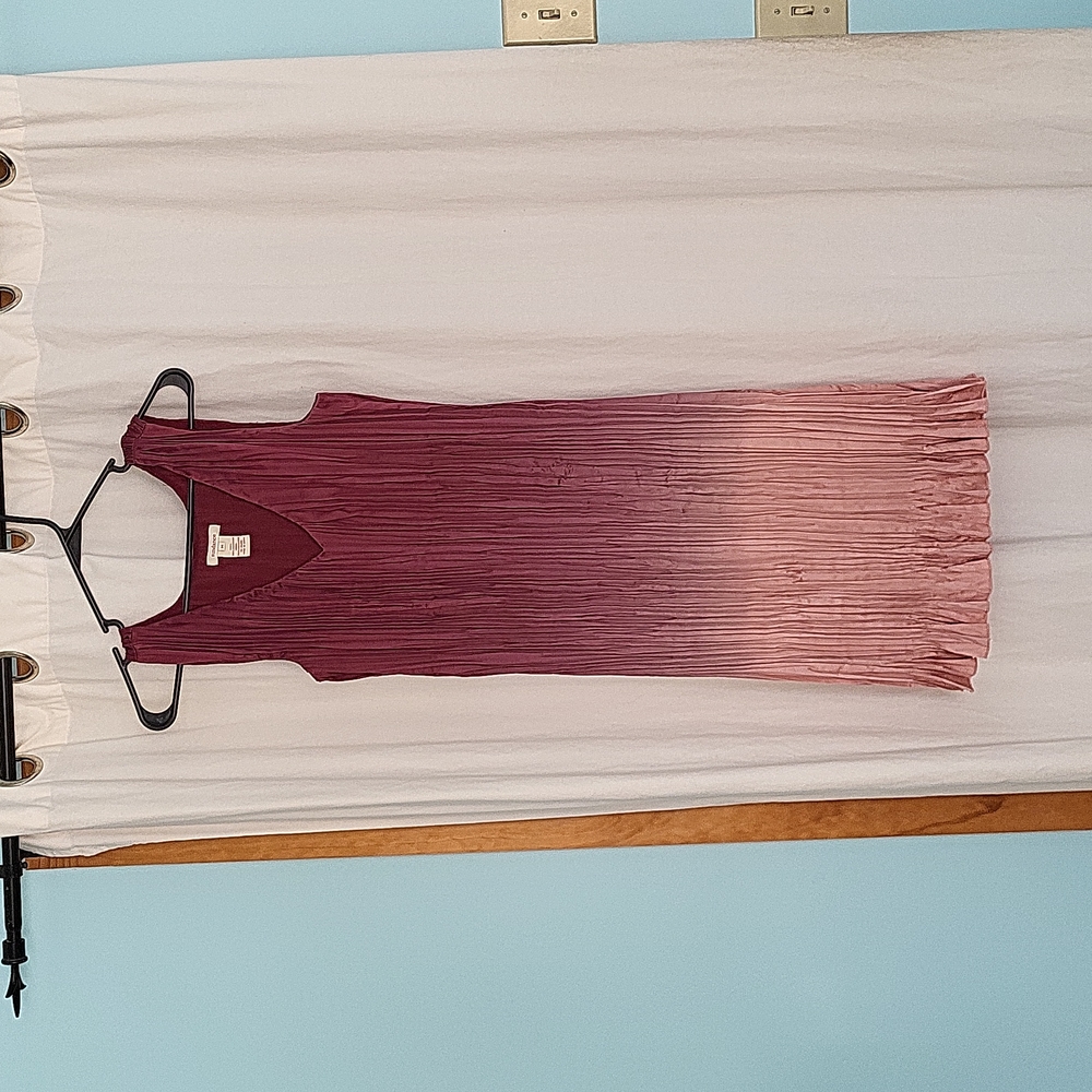 Burgundy mauve ombre dress